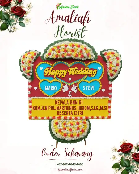 Papan Bunga Pernikahan Banyoneng Dajah
